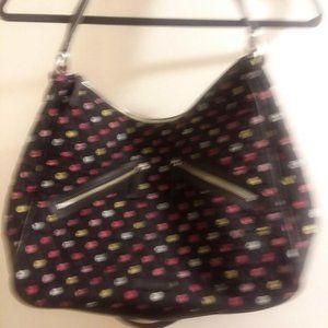 Vera Bradley Signature Vivian Zip Top Hobo Handbag /Havana Dot / New with Tags